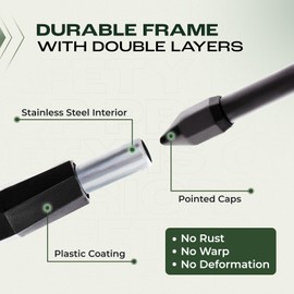 Idzo Arched Trellis for Raised Garden Bed, 70in Stainless Steel Tunnel Vegetable Trellis w PE Coating Protects Against Rust, Space-Saving Cucumber Trellis for Climbing Plants Outdoor, Easy to Maintain