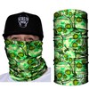 Fast Mask Tubular Face Mask, Tubular Bandana Green Skulls Design,