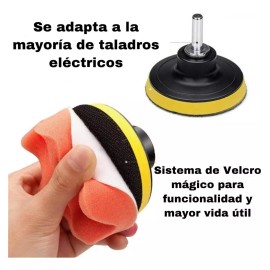 Yooshi Kit Pulir Encerar Juego 25 Pzs Esponja Con Borla 3 Pulgadas