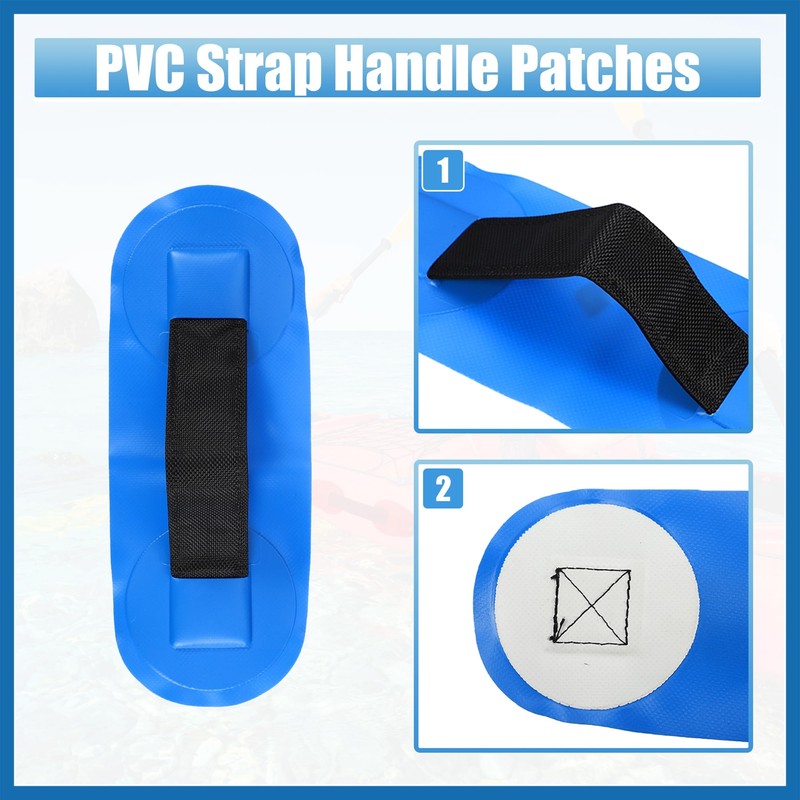 A ABSOPRO 2pcs Universal PVC Strap Handle Patches Carry Grab