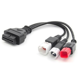 Clmlifebare 3-in-1 OBD2 16 Pin to 6 Pin 4 Pin 3 Pin Diagnostic Adapter Cable,OBD1 to OBD2 Adapter for Yamaha X- MAX T Racer CRF KTM Motorcycle (3-in-1 Upgrade)