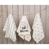 Sticky Toffee Cotton Flour Sack Kitchen Tea Towels, Live Life