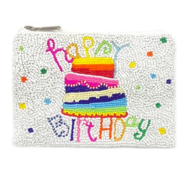 Emulily Happy Birthday Coin Purse Pouch Bead Happy Birthday Coin Purse Coin Purse,