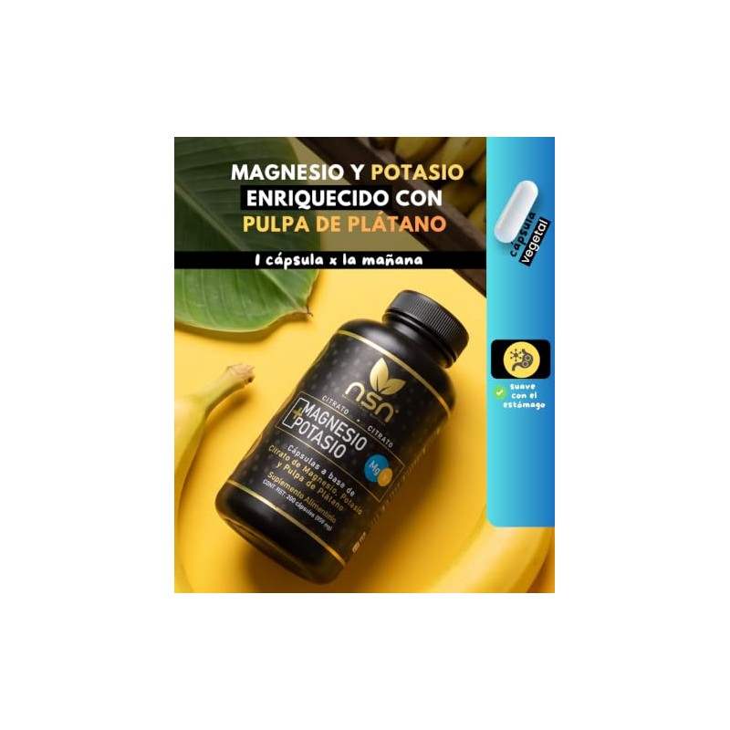 Citrato de Magnesio + Potasio | Con pulpa de plátano