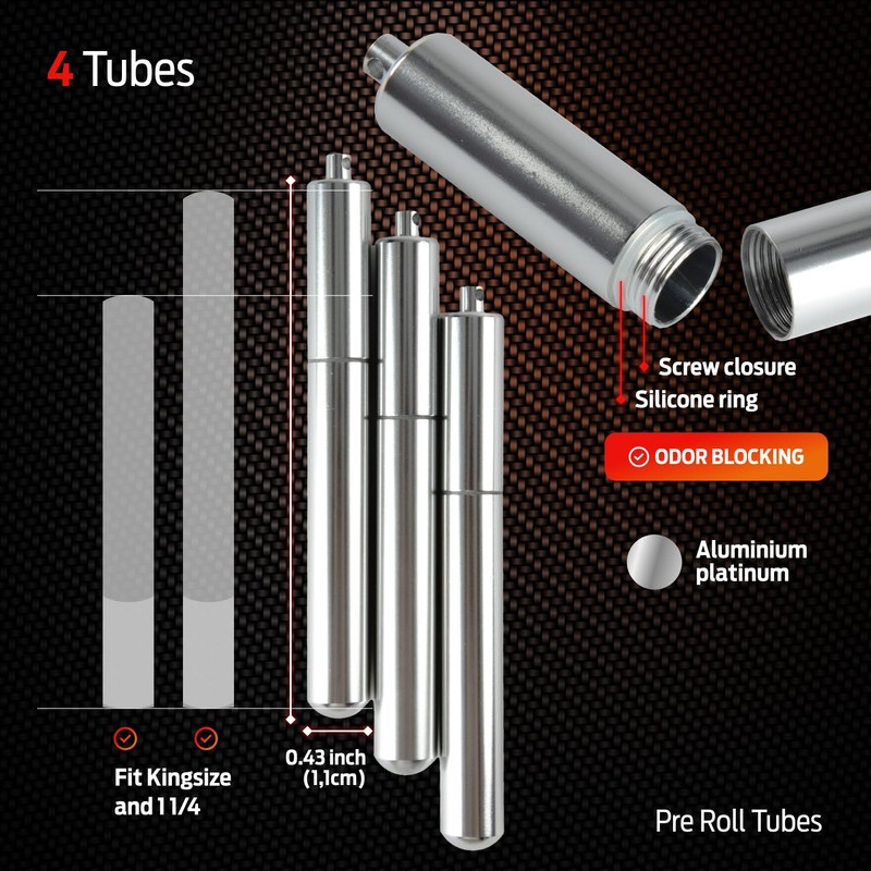 Epulse Holder Case Smell Proof with 4 King Size Metal