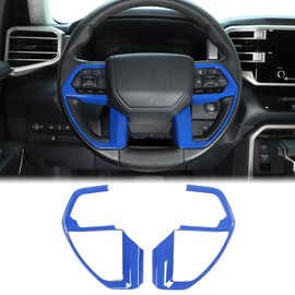 Aunginsy Steering Wheel Button Frame Cover Trim Compatible with Toyota Tundra/Sequoia 2022-2024 & Tacoma 2024 Car Steering Wheel Button Panel Moulding Protect Cover Decorative Sticker ABS Accessories