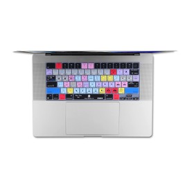 XSKN Premiere Pro Function Shortcuts Hotkeys US Version Silicone Keyboard Cover Skin for 2021 MacBook Pro M1 Pro / M1 MAX Chip 14.2 inch with Touch ID A2442 16.2 inch with Touch ID A2485 (SHK-400)