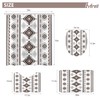 4PCS Western Aztec Shower Curtain Set Abstract Bathroom Set with