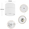 LED Ceiling Spotlight Dimmable12W 3CCT 3000K/4000K/5000K Adjustable spotlight ceiling light