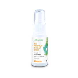 Organika Bee Propolis Throat Spray – Natural Immune Support and Sore Throat Relief – Gluten Free, Antioxidant Supplement - Alcohol Free Liquid, 30 ml