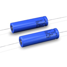 2 (Two) Vishay Sprague "Extralytic" Aluminum Electrolytic 33000uF 6.3V Solid Electrolyte Axial Capacitors