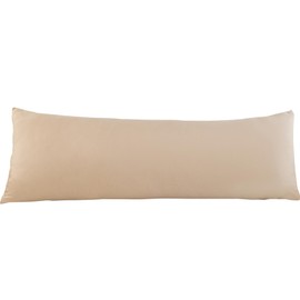 bigpawl Beige Body Pillowcase, Long Pillow Case, Microfiber Body Pillow Cover, Pillow Case with Envelope Closure, Soft and Breathable Pillowcase (20x54 Inches, 1 Pack)