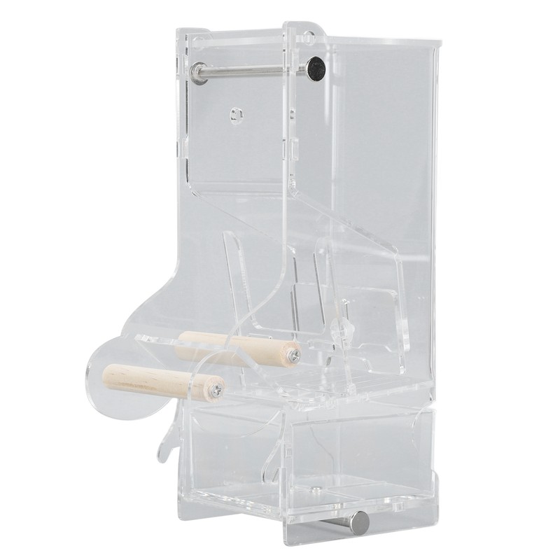Automatic Parrot Feeder Prevent Spillage and Splashing Easy Installation Acrylic