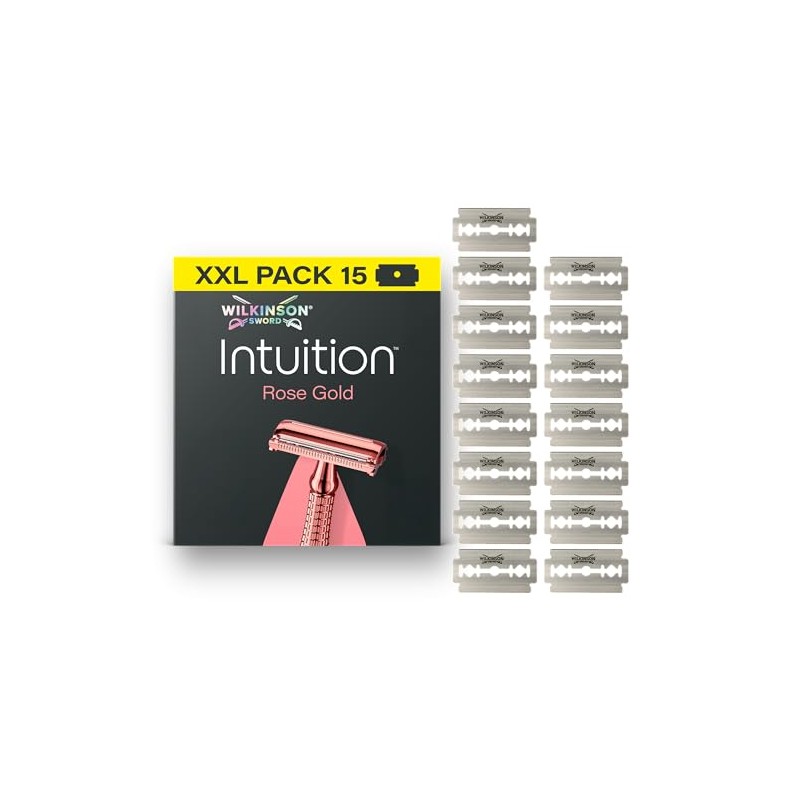 Wilkinson Sword Intuition Rose Gold Safety Razor for Women, 15