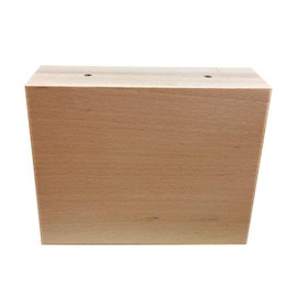 Furniture foot wood, height 12 cm, high quality and sustainable wood with transparent protective varnish