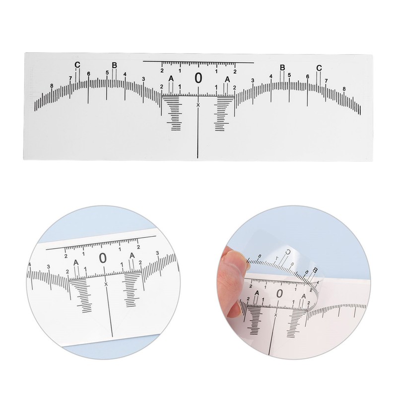100PCS Eyebrow Ruler Stencils Disposable PVC Clear Scale Brow Microblading