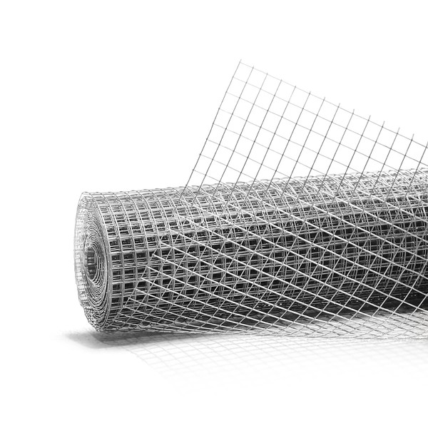 Fencer Wire 19 Gauge Hot-Dipped Galvanized Hardware Cloth with Mesh Size 1/2" x 1/2" for Chicken Coop/Run/Cage/Pen/Vegetables Garden and Home Improvement Project (i. 3 ft. x 50 ft.)