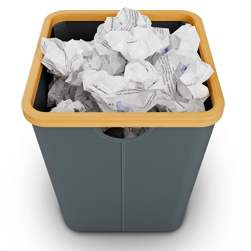 Vireon Office Waste Paper Bin Made of Bamboo - Oxford