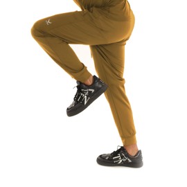 SCREENSHOT SCREENSHOT-P4040 Mens Premium Athletic Comfort Pants - Maximum Fitness Fashion Urban Lifestyle Activewear Bottoms-Dark Khaki-2XLarge