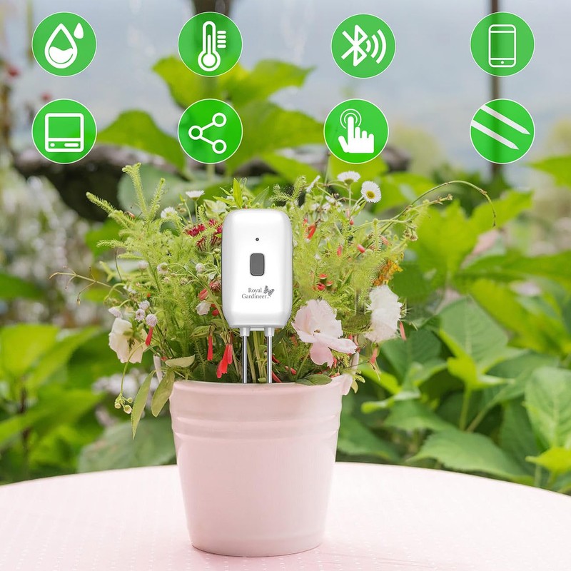 Royal Gardineer Plant Sensor: Smart Soil Moisture & Temperature Sensor