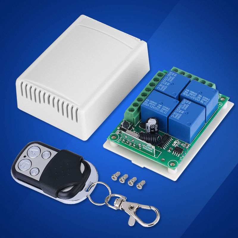 Raguso DC12V 4-CH 433MHZ Garage Door Control Module Unit Wireless