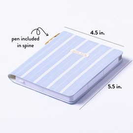 Eccolo 2025-2026 Pocket 18-Month Weekly Planner, Leatherette Soft Covers with Pen, Lined Notes Pages, 4.5x5.5"