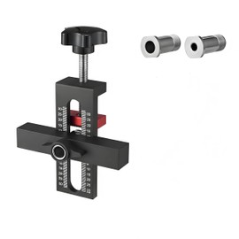 Cabinet door Mounting Jig, Cabinet Hardware jig with Adjustable Positioner and Drill Jig, Easily Cabinet Door Positioning Tool for Most Cabinet Doors install