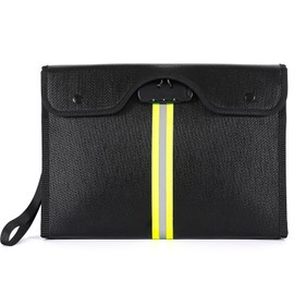 VIESEMBO Fireproof Document Bag with Lock, Important Document Organizer for Home Safe, Waterproof Money Bag for Cash, Birth Certificate, Legal File, Passport