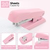 SKYDUE Pink Desk Accessories 10Pcs, Rotating Pen Holder for Desk,