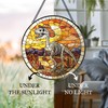 Western Dinosaur Stained Glass Window Hanging Suncatcher, Prehistoric Dino Fossils