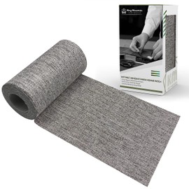 King Mountain Premium Linen Fabric Iron-on Repair Patch, Inside&Outside 3"x60" With Backing Glue, Decorative Kit (Medium Grey)