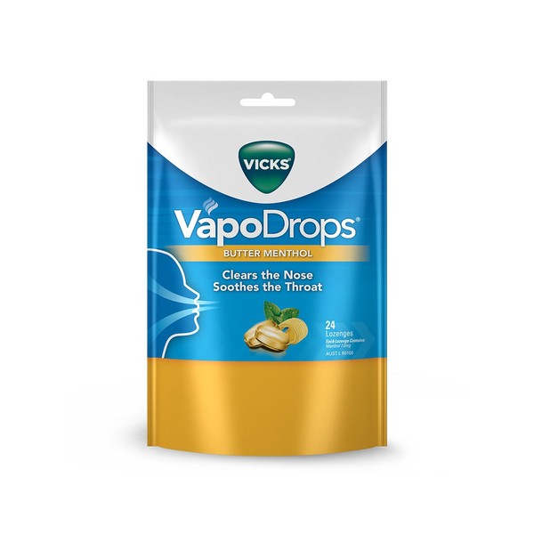 Vicks VapoDrops Butter & Menthol Flavour X 24