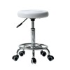 Height Adjustable Swivel Bar Stool PU Leather Seat Chrome Base