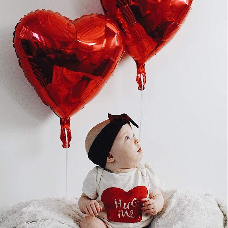 deloono Heart Balloons Foil Balloons Pack of 10 - Ideal