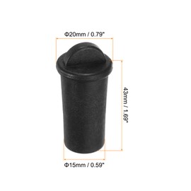 sourcing map Rubber Tube Covers Internal Plug Pipe Inner 20mm End Caps Round Plugs for Hose Electrical Conduit Pack of 10