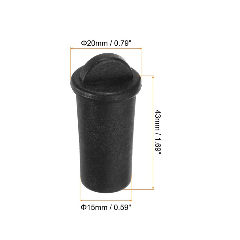 sourcing map Rubber Tube Covers Internal Plug Pipe Inner 20mm