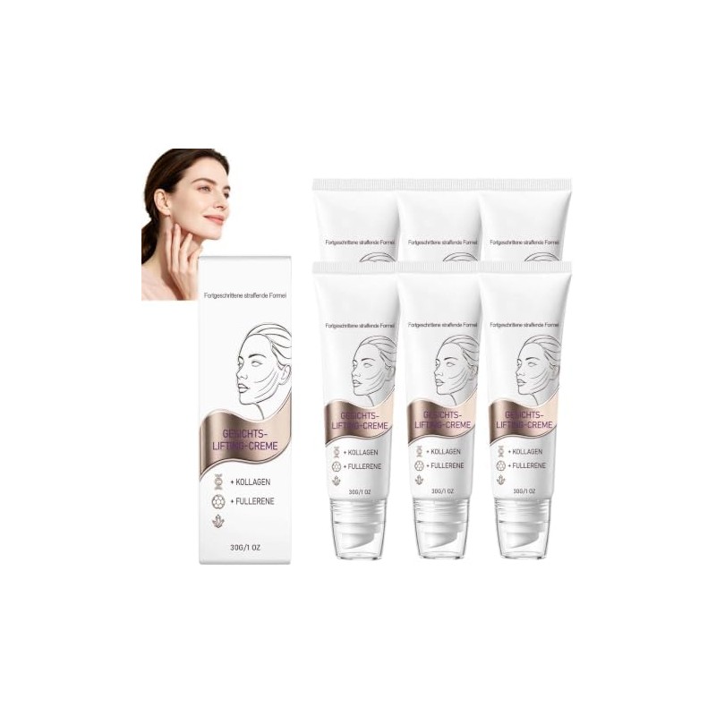 Crema facial remodeladora, colágeno, antienvejecimiento reafirmante (6PCS)