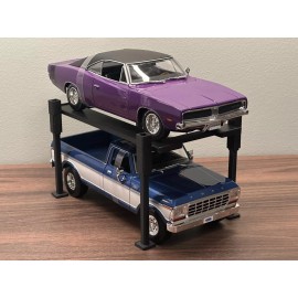 3D Printed Using PLA 1/18 Scale 4-Post Car Lift For Toy Model Cars Garage Diorama Four-Post Lift