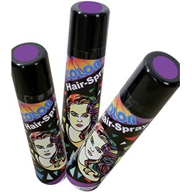  Haarspray color für Fasching und Karneval, diverse Farben, 100ml höchste Ergiebigkeit (lila)