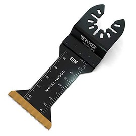 6 BiMetal Oscillating Saw Blades: Extra Long Metal&Wood Titanium Tip Blades, Compatible with Fein Multimaster Porter Cable Craftsman Ridgid Ryobi Makita Milwaukee Dewalt Rockwell Chicago