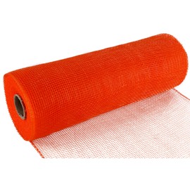 AVANAVA 10 Inch x 10 Yard Deco Mesh Poly Burlap Ribbon - Orange
