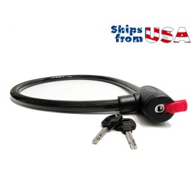 MMG Anti-theft cable lock, 70-inch steel cable (2 keys) safe, durable and reliable