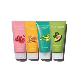 The Saem Natural Daily Cleansing Foam 1 + 1 (Select 1 of 4 types) / 더샘 내추럴 데일리 클렌징 폼 1 + 1 (4종 택1)