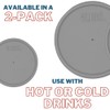 iLIDS PL1024 SL-W-GRY2 Mason Jar Lid, 2 Pack, Grey