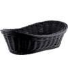 Nagao 01053230 Basket Washable Fruit Basket Boat Shape Black 11.8
