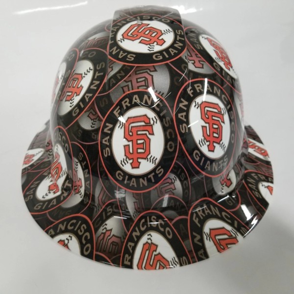 Pyramex full brim hard hat custom hydro dipped IN SAN