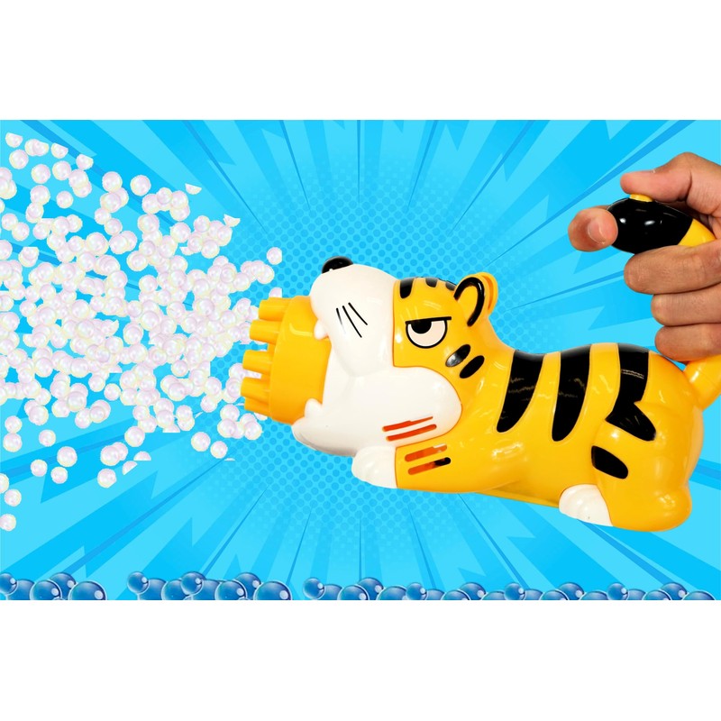 JA-RU Blitz Tiger Bubble Blower (1 Toy) w/Bubble Soap Solution.