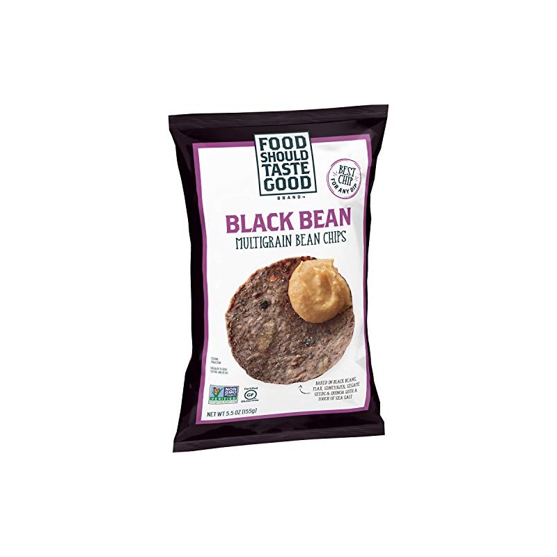 Food Should Taste Good, Tortilla Chips, Multigrain Bean Chips, Black