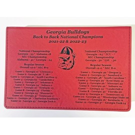 Georgia Bulldogs Back to Back National Champions Red Flask Gift Set 2022 & 2023 - G LOGO