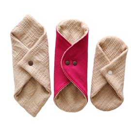 Hanabu Cloth Liner Trial Set of 3 C (Snap M, Extra Snap S Round Type, Extra Warm Cloth Size M)